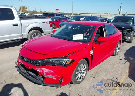 2025 Honda Civic Lx z USA, uszkodzony, nr VIN 2HGFE2F28SH572420